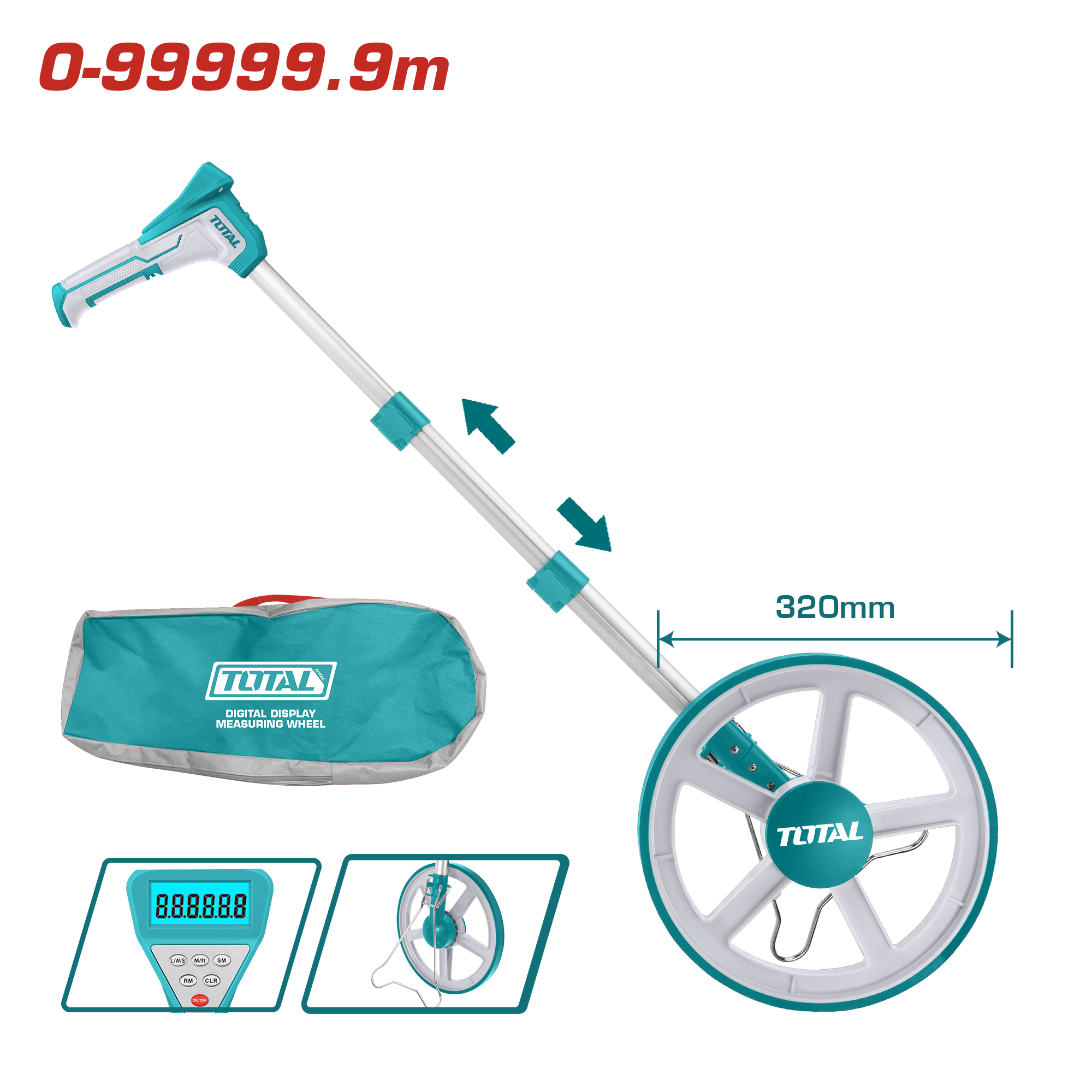 Total Digital Display Measuring Wheel (TMT19923) – Up to 99999.9m