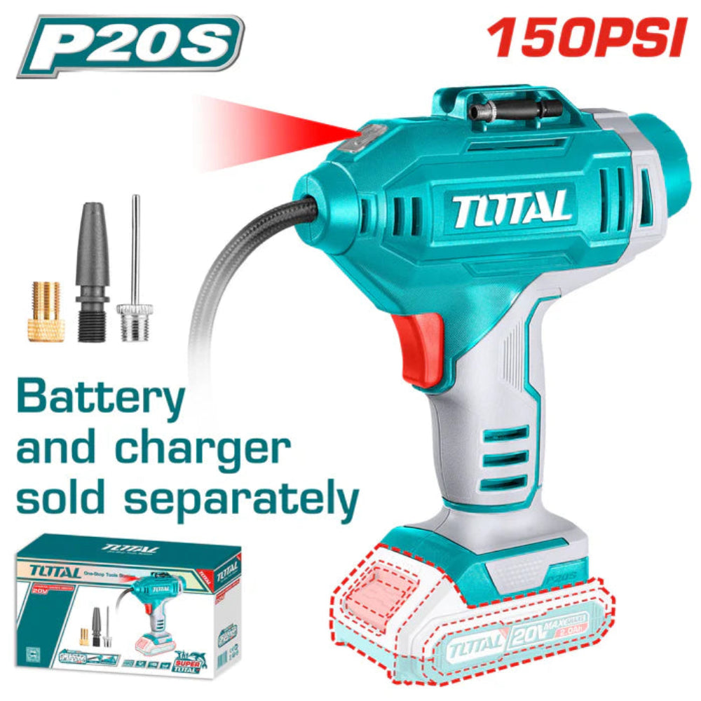TOTAL 20V Cordless Air Inflator Portable & High Pressure