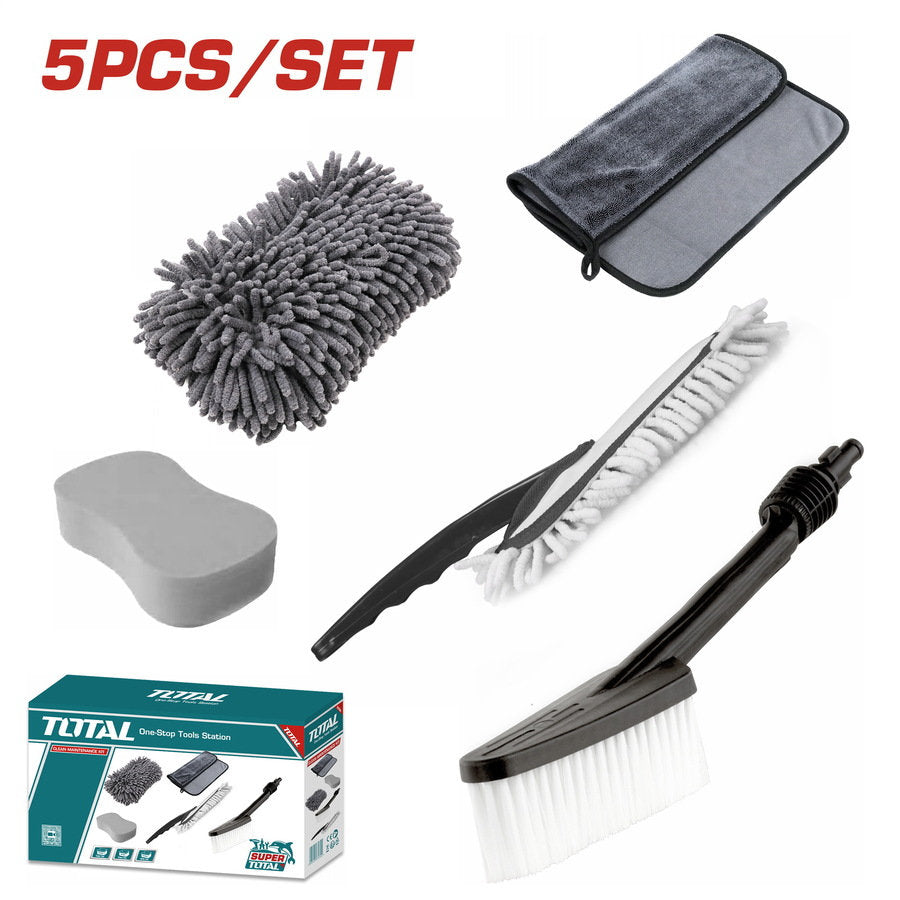 TOTAL Car Cleaning Kit 5-Piece Set for Professional Cleaning