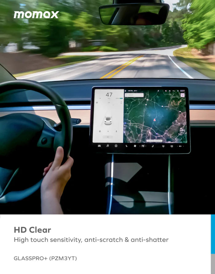 Momax GLASSPRO+ Tesla Model 3/Y 9H Tempered Glass Screen Protector