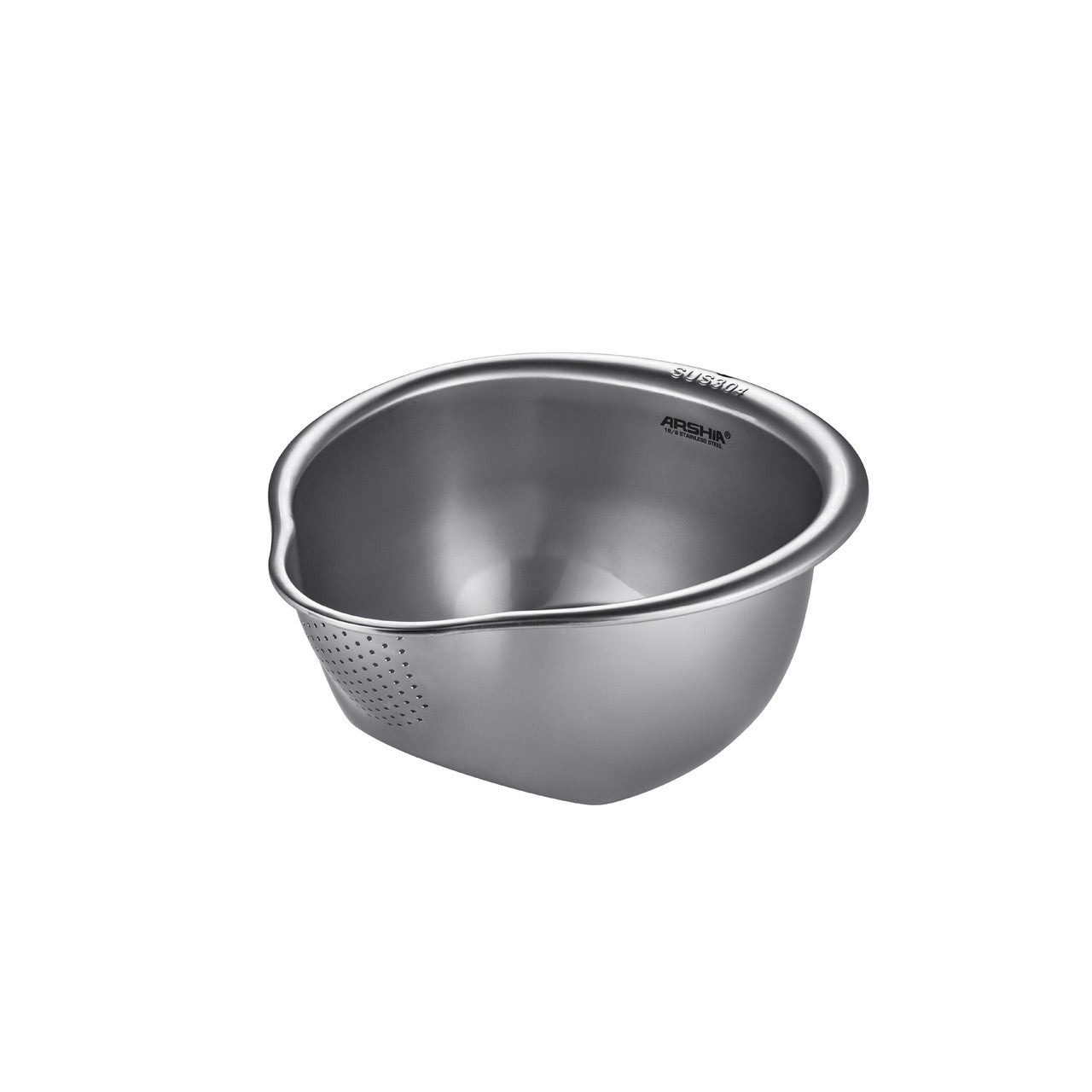Arshia Stainless Steel Colander Bowl – 18/10 Fine Mesh with Stable V-Shape Base for Easy Draining