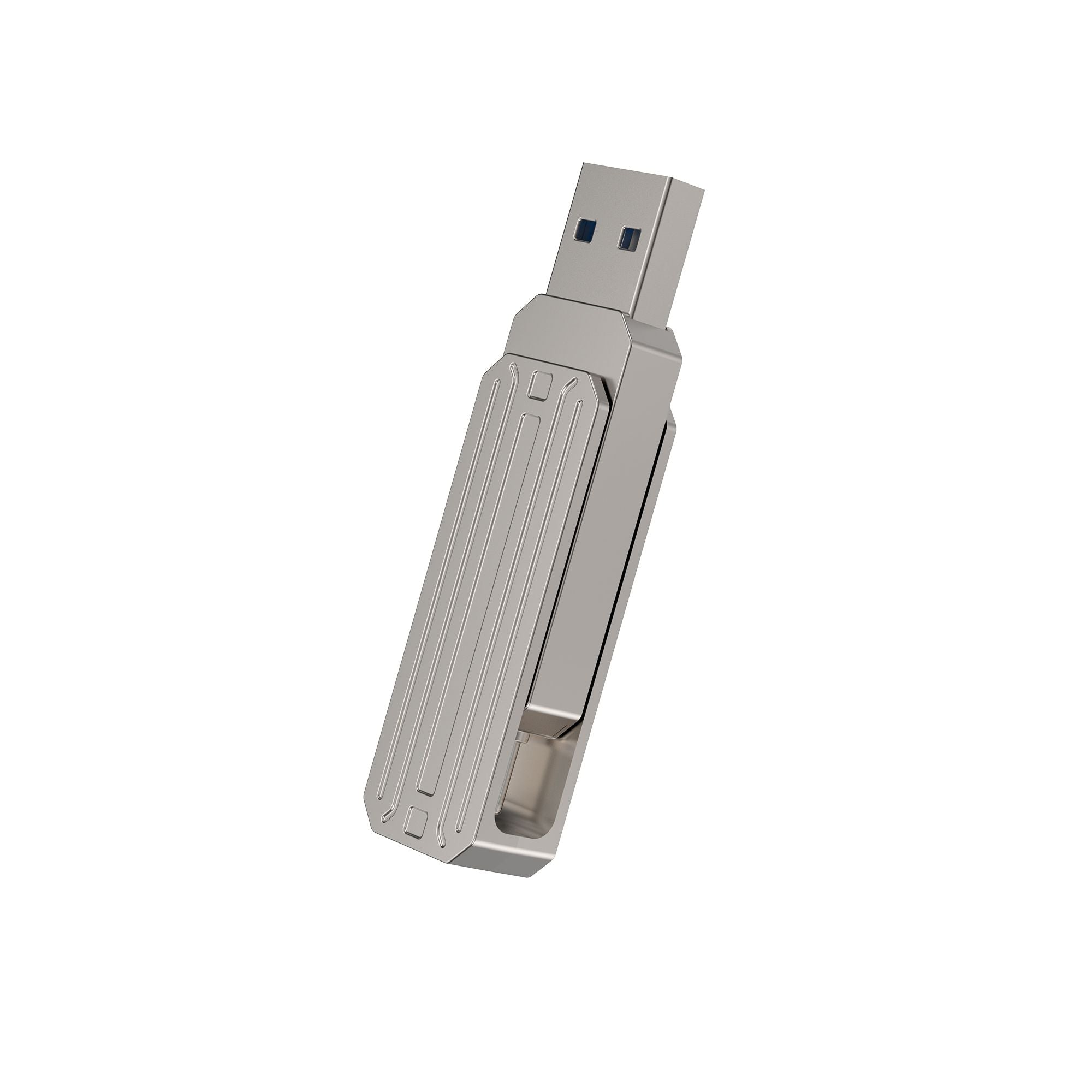 WIWU Infinite 2in1 USB3.2 Flash Drive 256GB Fast & Versatile - Silver