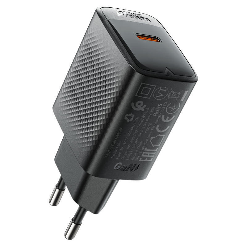 ACEFAST A104 PD25W GaN Wall Charger Single USB-C EU Plug