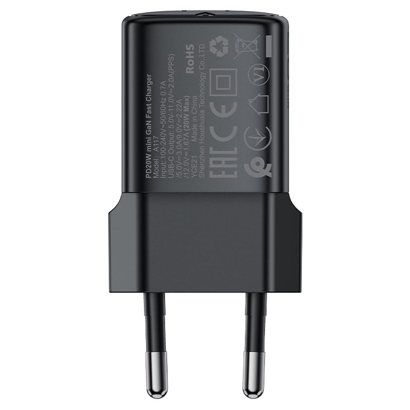 ACEFAST A117 PD20W GaN Wall Charger Single USB-C EU Plug