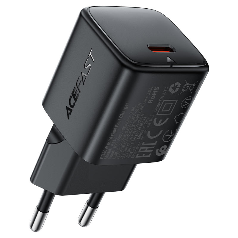 ACEFAST A118 PD30W GaN Wall Charger Single USB-C EU Plug
