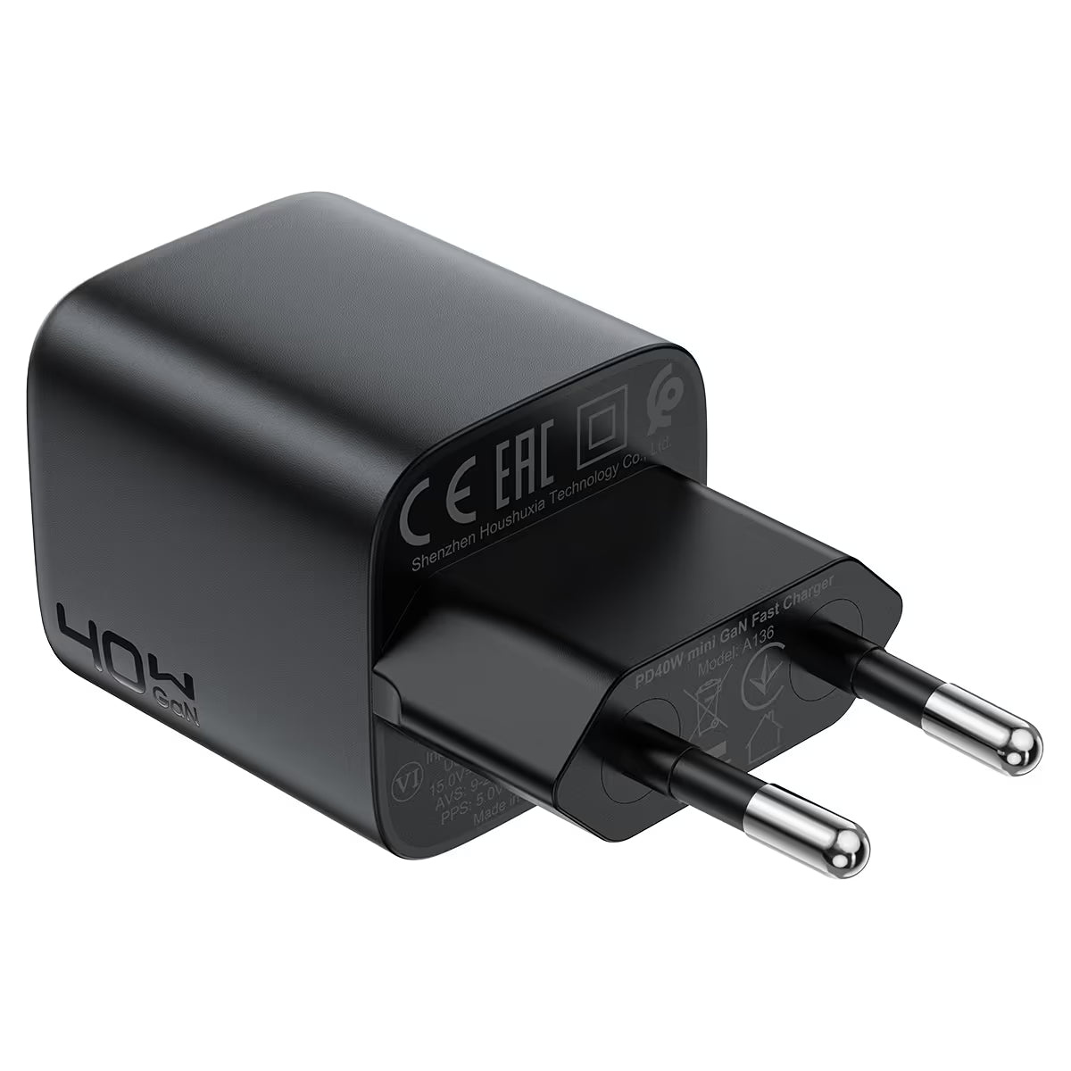 ACEFAST A136 GaN Wall Charger 40W PD – USB-C, AVS Fast Charging, EU Plug