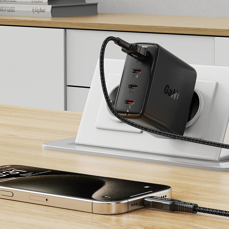 ACEFAST A94 PD100W GaN Wall Charger 4-Port (3×USB-C + USB-A) EU