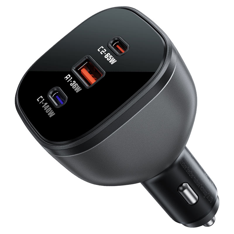 ACEFAST B14 165W PD3.1 Car Charger 3-Port (2×USB-C + USB-A)