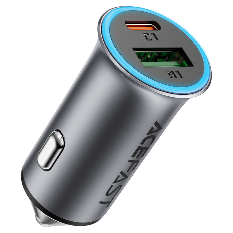 ACEFAST B16 95W Fast Car Charger Dual Port USB-C 65W + USB-A 30W