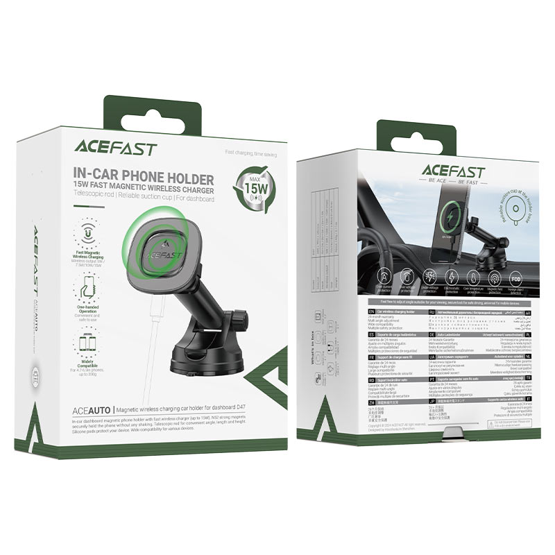 ACEFAST D47 Fast Wireless Charger Magnetic Car Holder