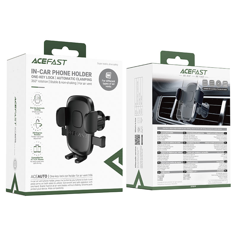 ACEFAST D56 Car Mount Holder – Secure & Flexible Phone Grip