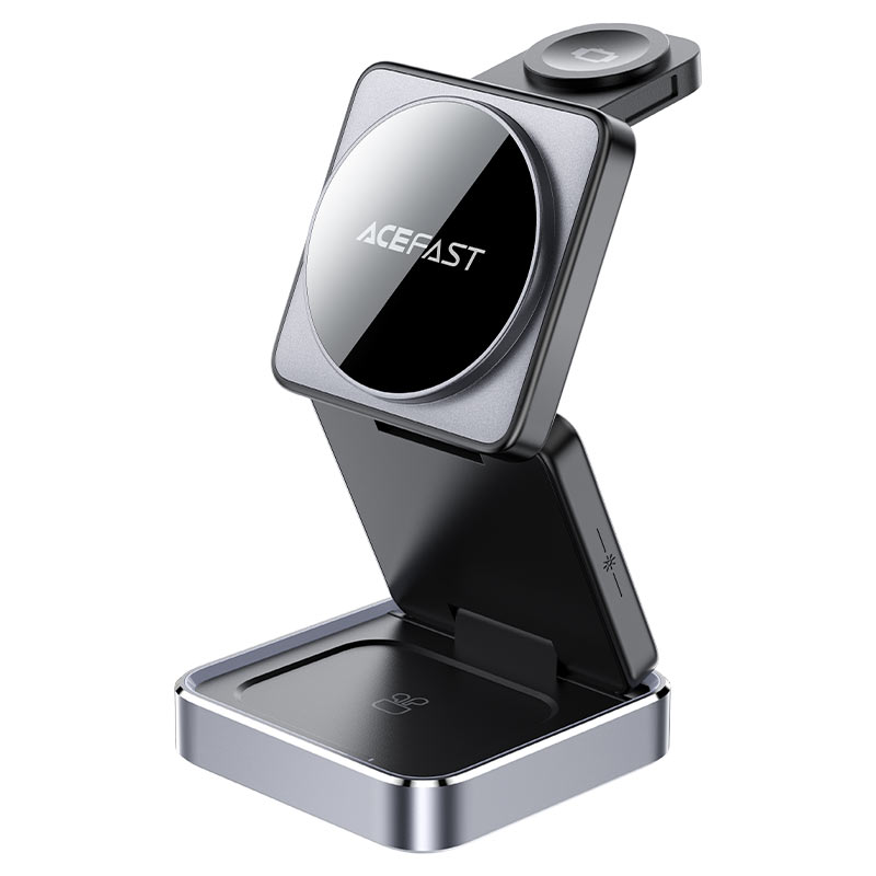 ACEFAST E20 3-in-1 Wireless Charging Station – Phone, Watch & Earbuds, 15W MAG-Charge