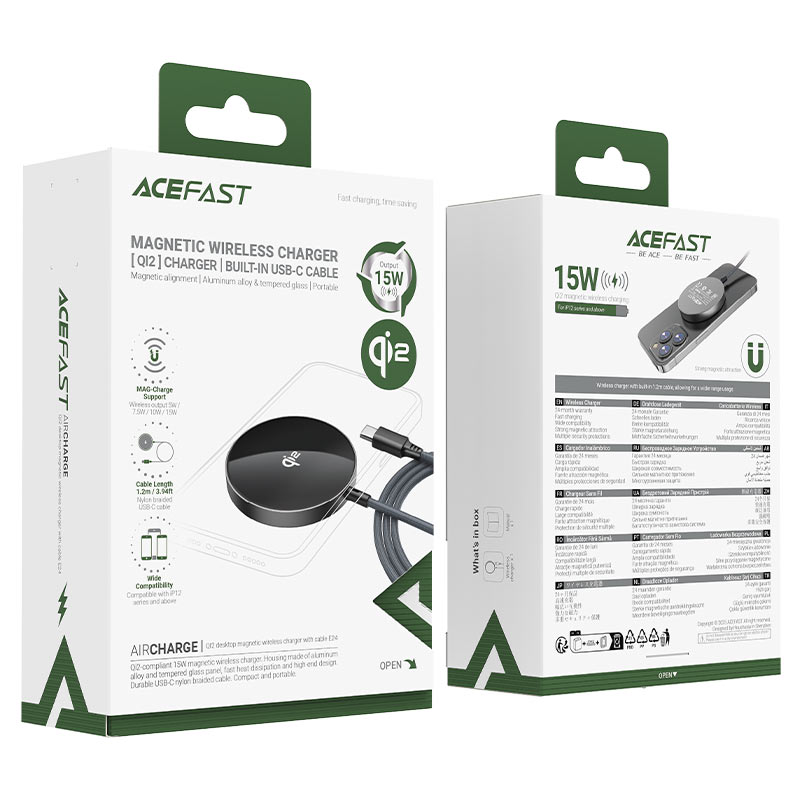 ACEFAST E24 Qi2 Magnetic Wireless Charger – 15W Fast Charging, MAG-Charge
