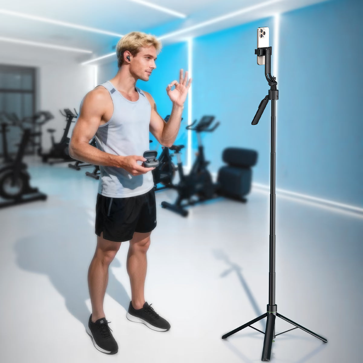 ACEFAST E41 Selfie Stick with Tripod & AI Face Tracking – 1.76m, Bluetooth Remote
