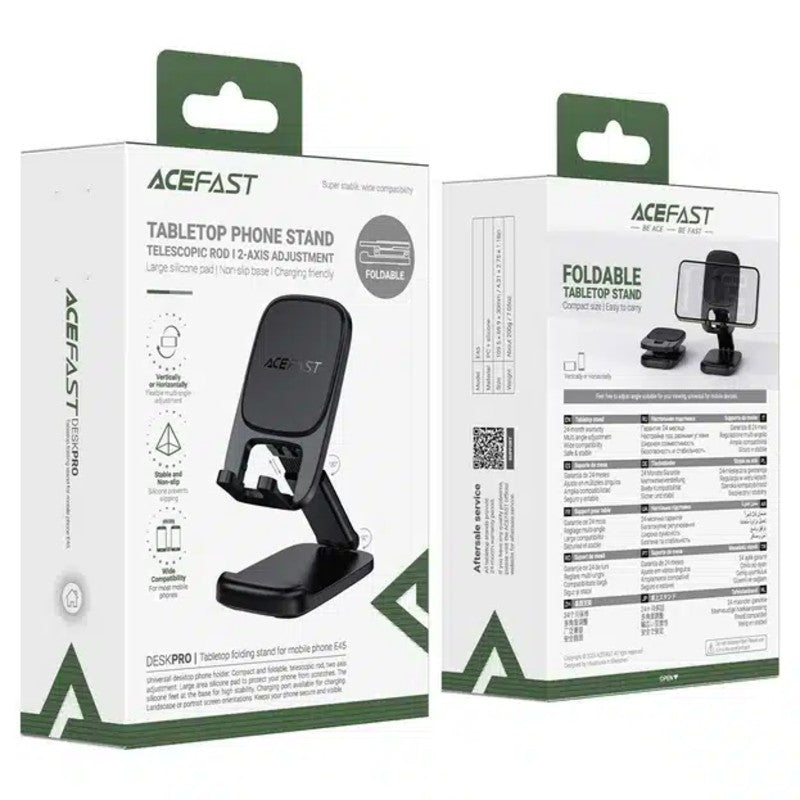 ACEFAST E45 Desktop Foldable Phone Holder – Telescopic, Dual-Axis, Universal