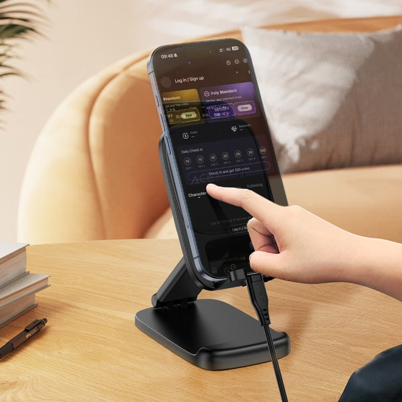 ACEFAST E45 Desktop Foldable Phone Holder – Telescopic, Dual-Axis, Universal