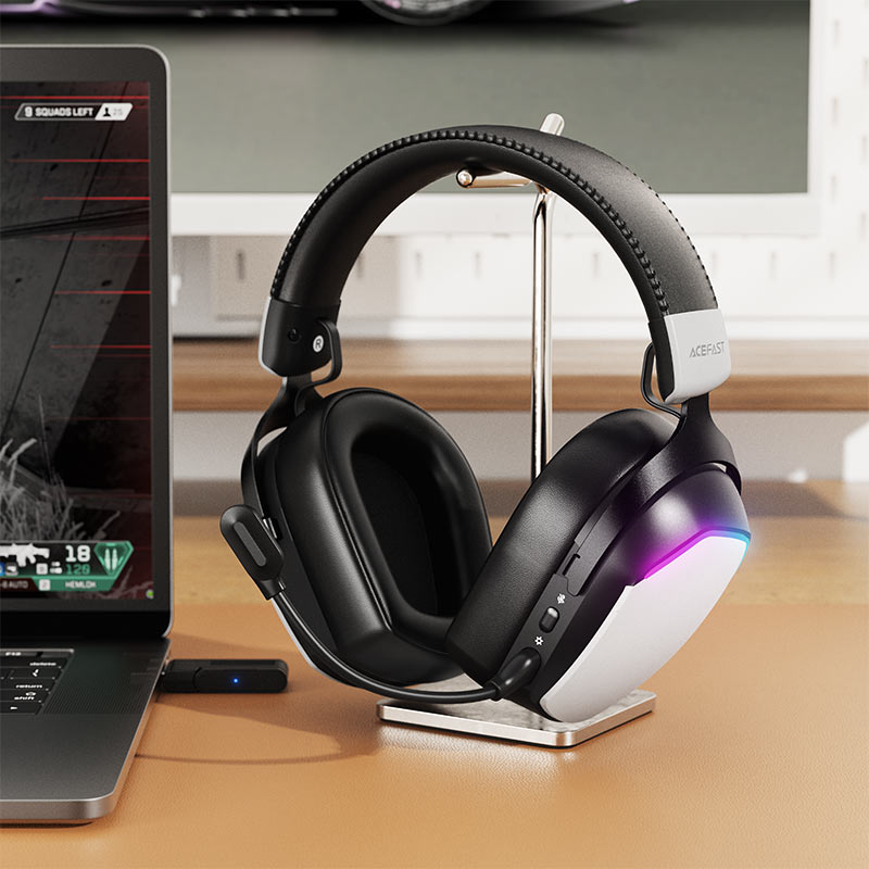 ACEFAST H11 Wireless Gaming Headset – 50mm Drivers | 2.4G + BT 5.4 + AUX | 0.02s Latency | RGB | 70H Battery