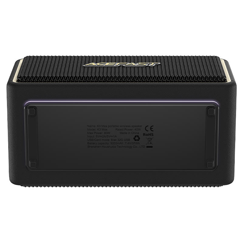 ACEFAST K3 Max Portable Wireless Speaker – 80W Peak, 360° Sound, DSP, IPX6, 20H