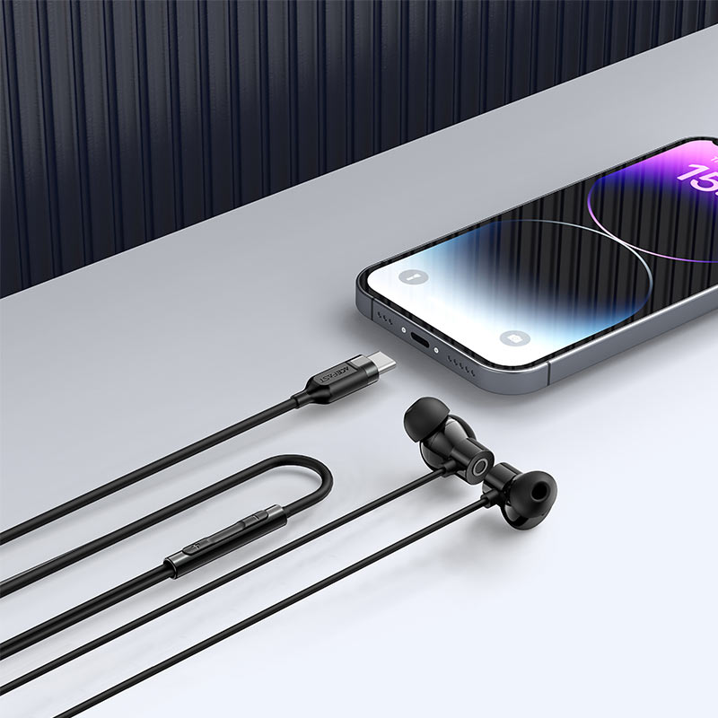 ACEFAST L10 USB-C Wired Earphones with Mic – 13mm Driver | 3-Button Remote | HD Mic | Ergonomic In-Ear Design