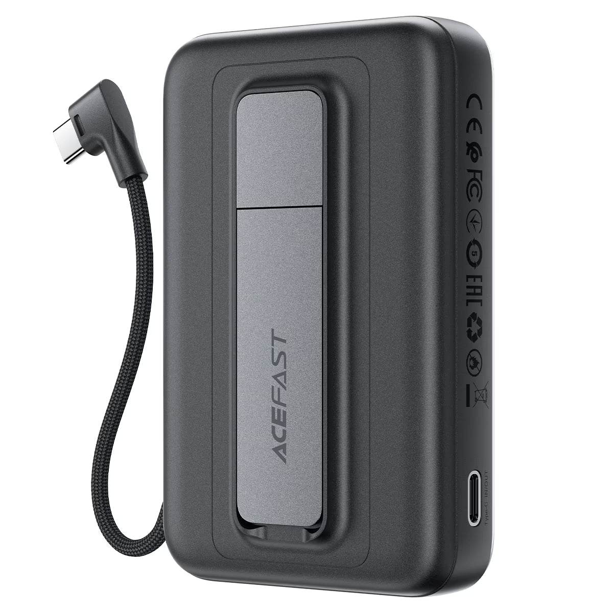 ACEFAST M24 Magnetic Wireless Power Bank 10000mAh – 22.5W Fast Charge | Foldable Stand | Built-In USB-C Cable | LED Indicator