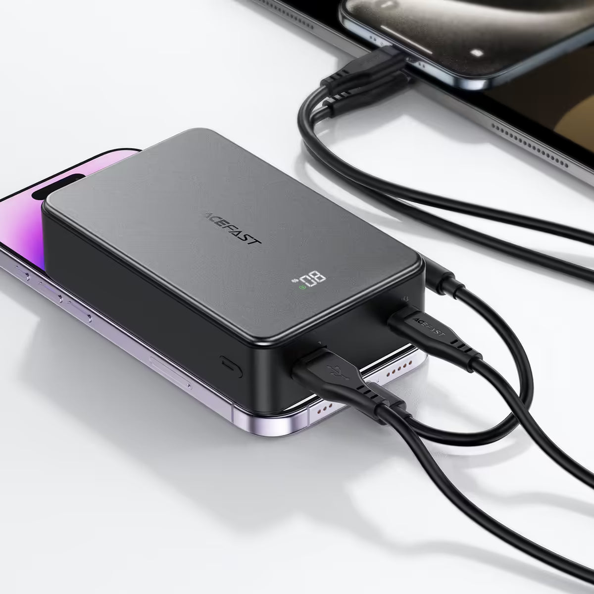 ACEFAST M29 Power Bank 20000mAh – 22.5W Fast Charge | Dual USB-C | USB-A | LED Display | 7-Layer Safety | Air Travel Safe
