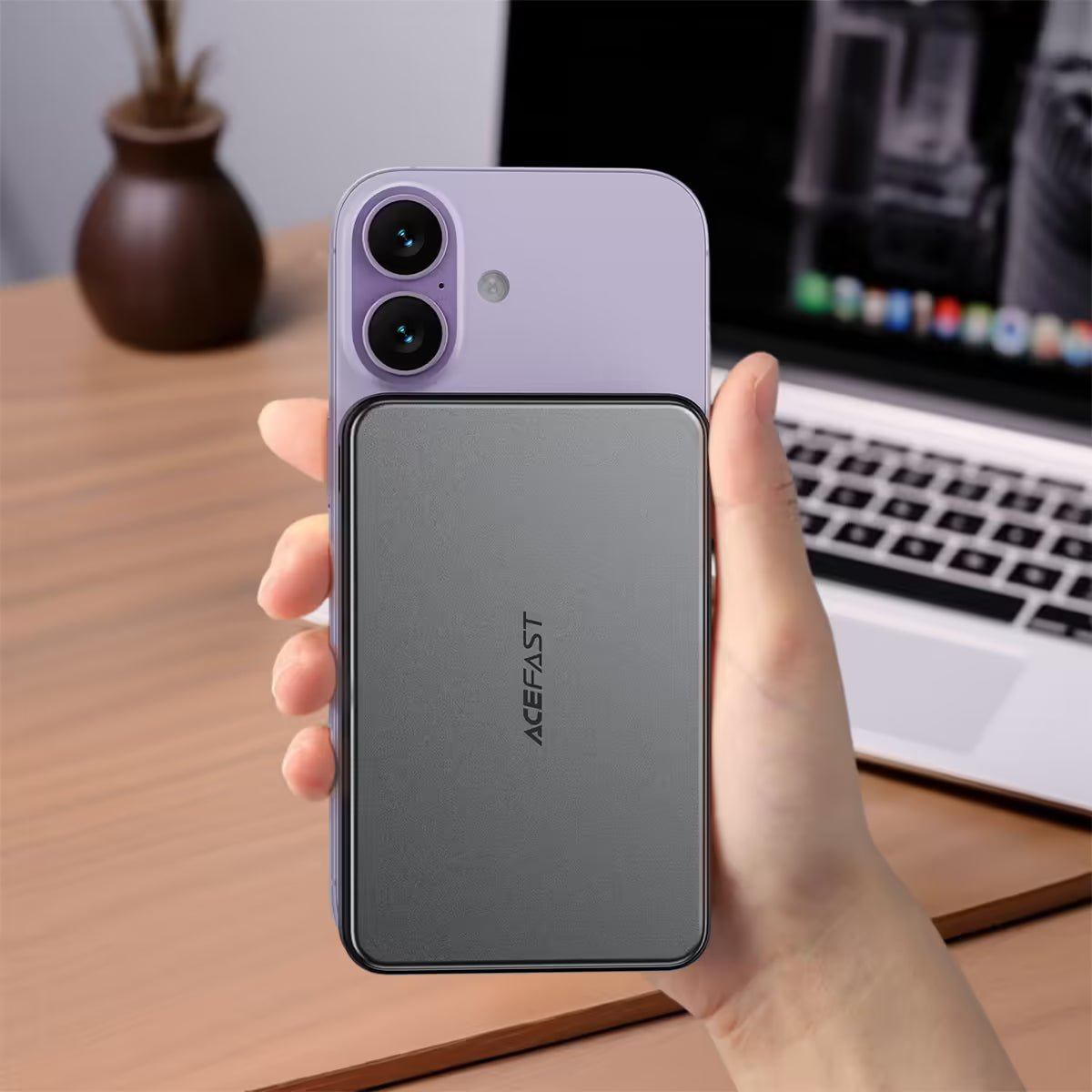 ACEFAST M31 Magnetic Wireless Power Bank 10000mAh – 22.5W Fast Charge | Dual USB-C | LED Display | 7-Layer Safety | Air Travel Safe