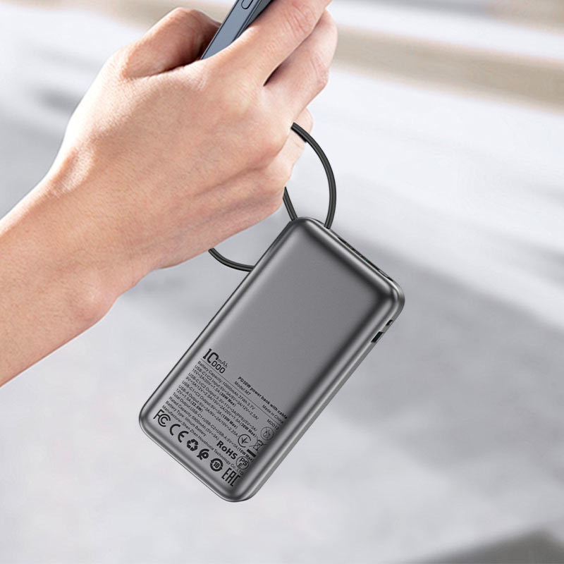ACEFAST M7 Fast Charge Power Bank PD30W 10000mAh with Built-in USB-C Cable