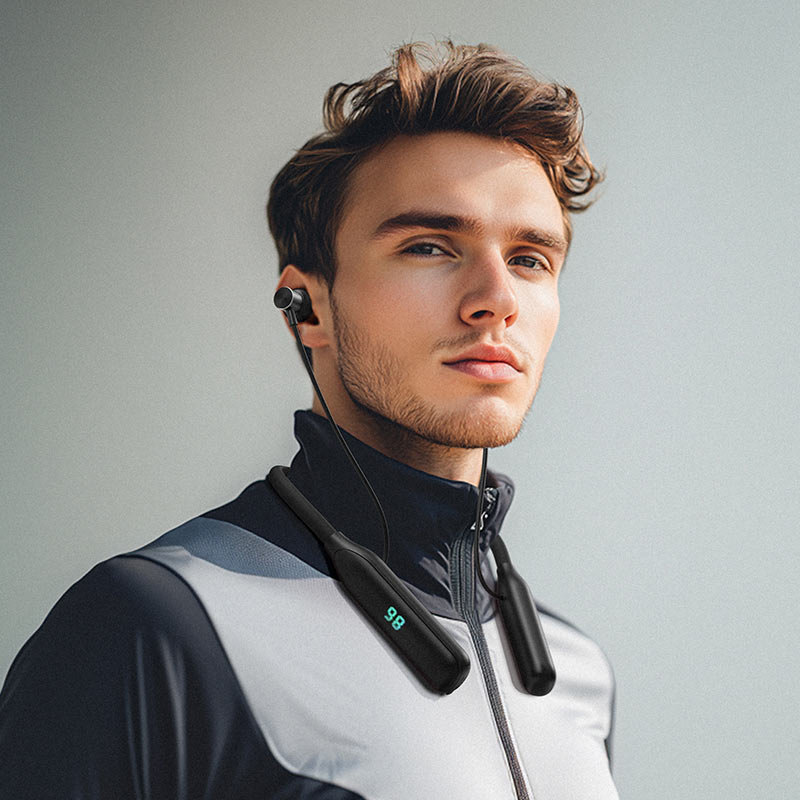 ACEFAST N4 Neck-Hanging Wireless Earphones – Bluetooth 5.3 | 130H Battery | TF Card | LED Display | IPX4 | Fast Charging