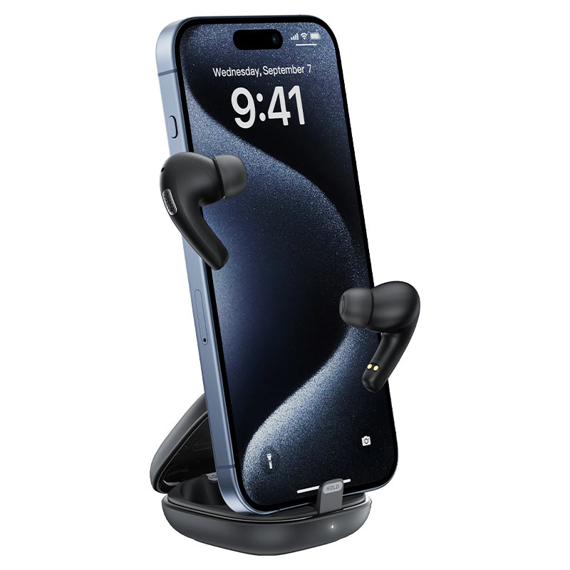 ACEFAST W4 TWS Earbuds with Built-in Phone Stand – Bluetooth 5.4 | ENC | 28H Battery | IPX4 | Fast Charging