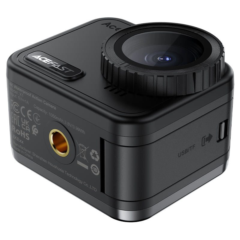 ACEFAST X1 4K Action Camera – 20MP, EIS, IPX8 21m Waterproof, Wi-Fi, Touch Screen