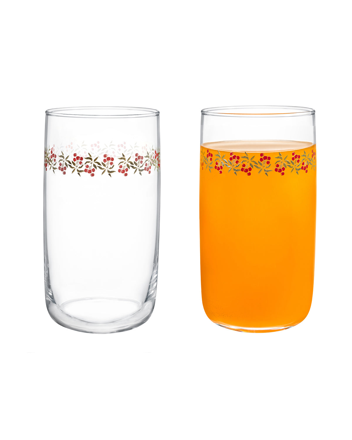 Musette-cherry Bloom 4-piece Beverage Glass Set - Madame Coco JO