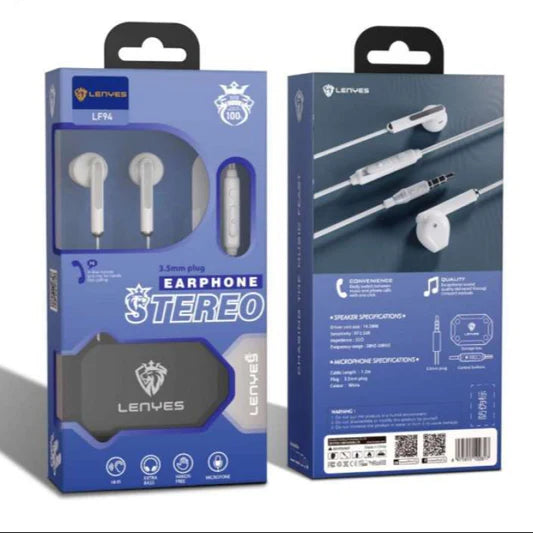 Lenyes LF94 Wired Earphones – Stereo Sound & Comfort Fit