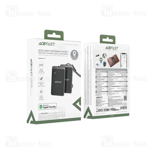 ACEFAST S3 Metal Card Smart Tracker – 2-Pack | Apple Find My | IP68 | Wireless Charging | MFi Certified | Wallet Tracker