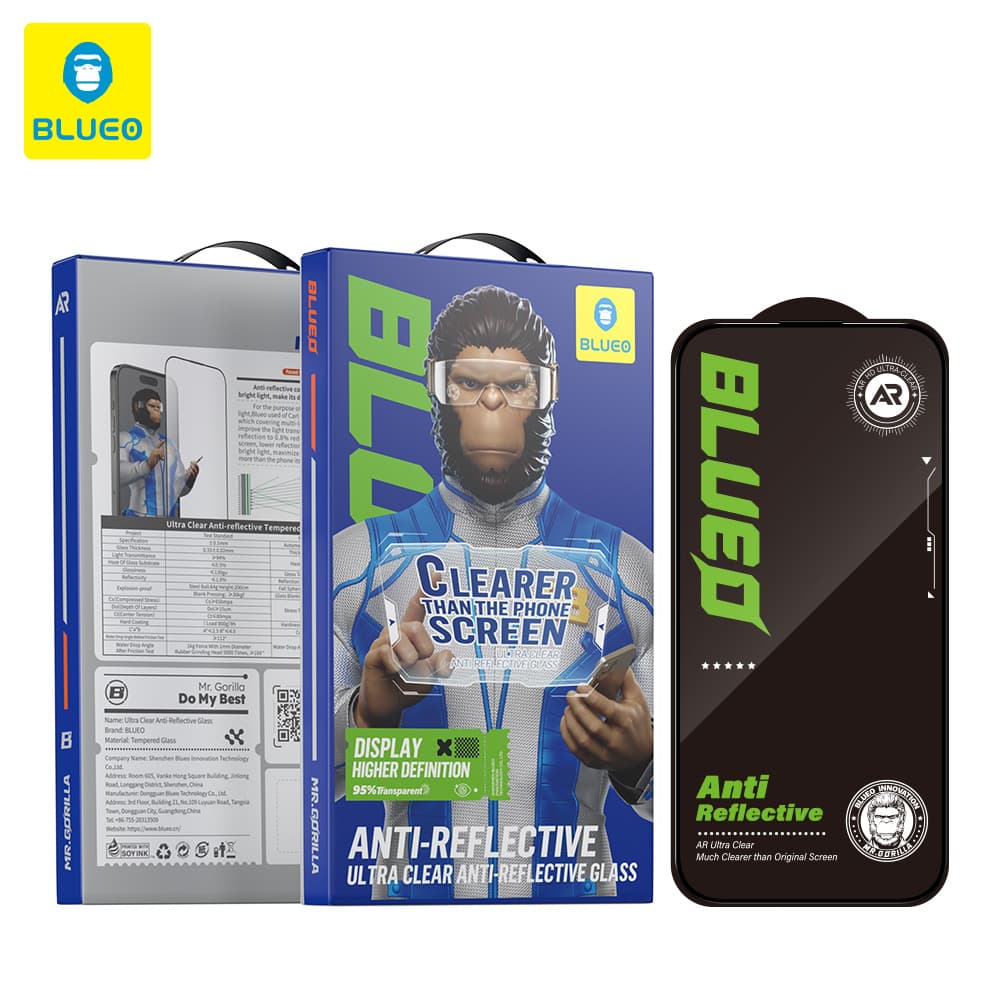 Blueo AR Anti-Reflective Tempered Glass Screen Protector for iPhone 17 Pro Max – Ultra Clear & Scratch Resistant
