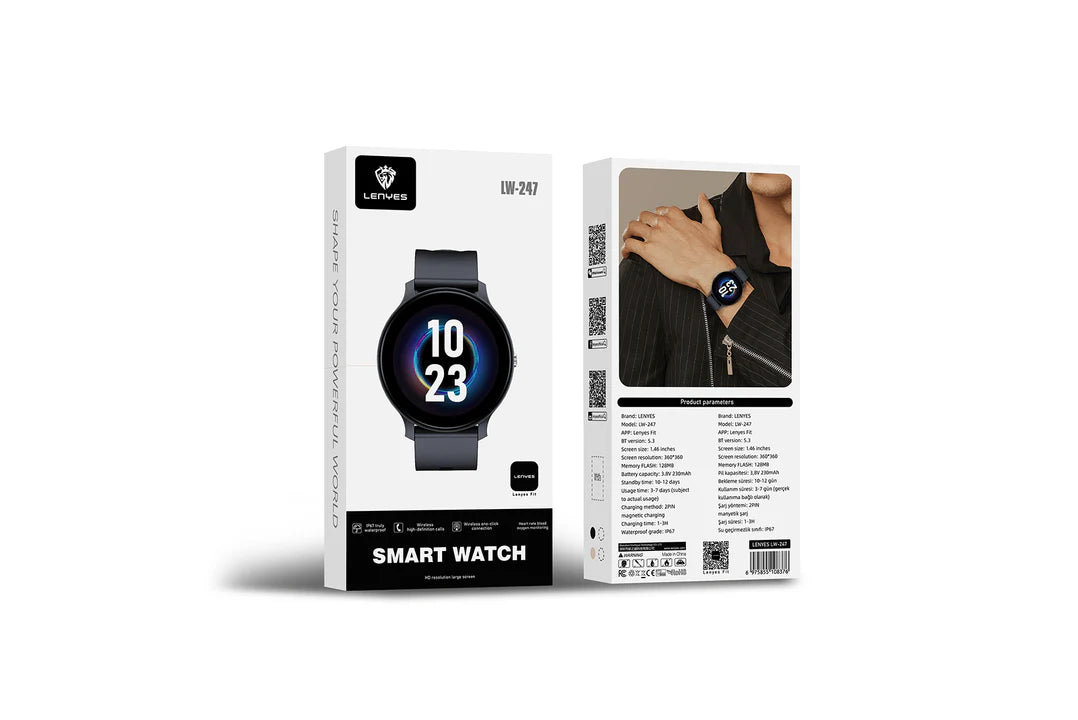 Lenyes LW-247 Smart Watch – Stylish & Health-Focused