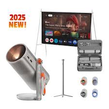 XGIMI MoGo 4 Laser Projector Outdoor Collection – Triple Laser, 1080P, Google TV, 5H Battery + 70" Screen & Carry Case