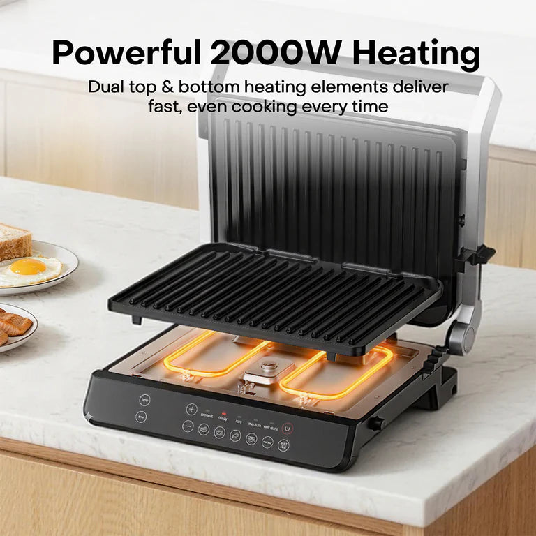 Nutricook NC-CG240 Electric Grill | 2000W | Non-Stick Surface | Adjustable Temperature Control | Black