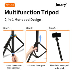 Jmary MT-39 Tripod for Phone & Camera – Max Height 153cm