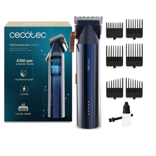 Cecotec PrecisionCare Expert Brushless Hair Clipper 6700 RPM 2 Speeds 6 Guide Combs