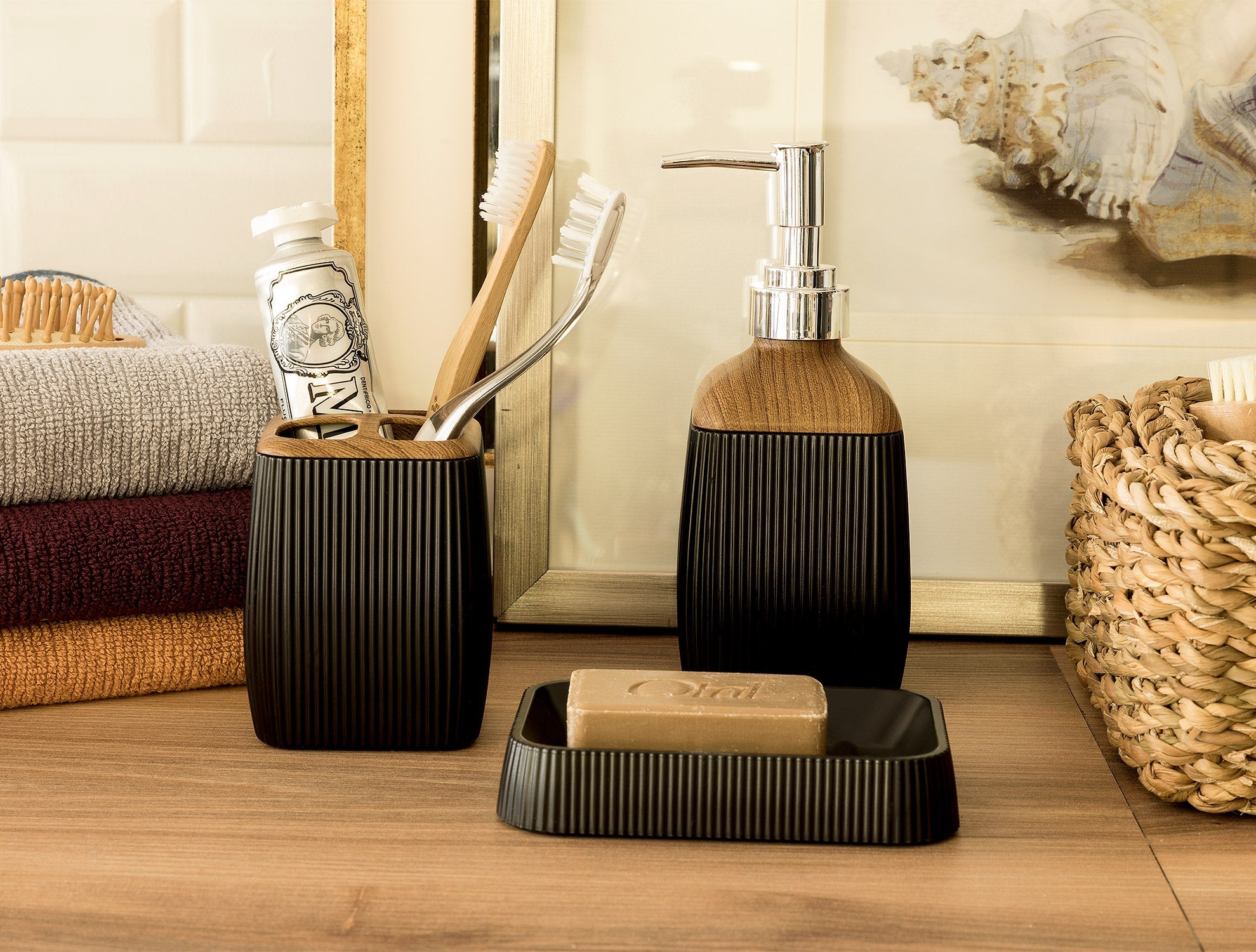 Bois Bathroom Set 3pcs - Madame Coco JO