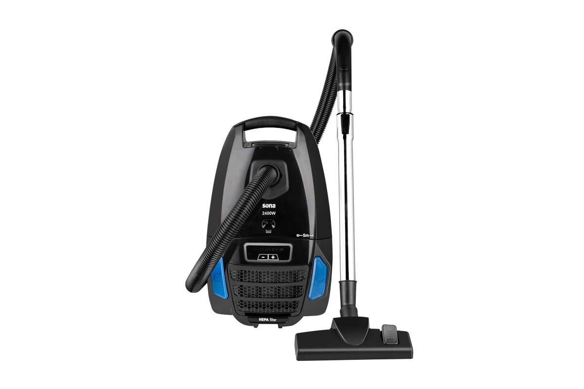 Sona Vacuum Cleaner 2400W 6L HEPA Filter Speed Control – Black | Model SVC-16E