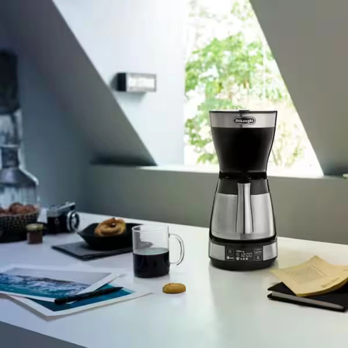 Delonghi American Coffee Maker 10 Cups 1.25 L Black and Silver