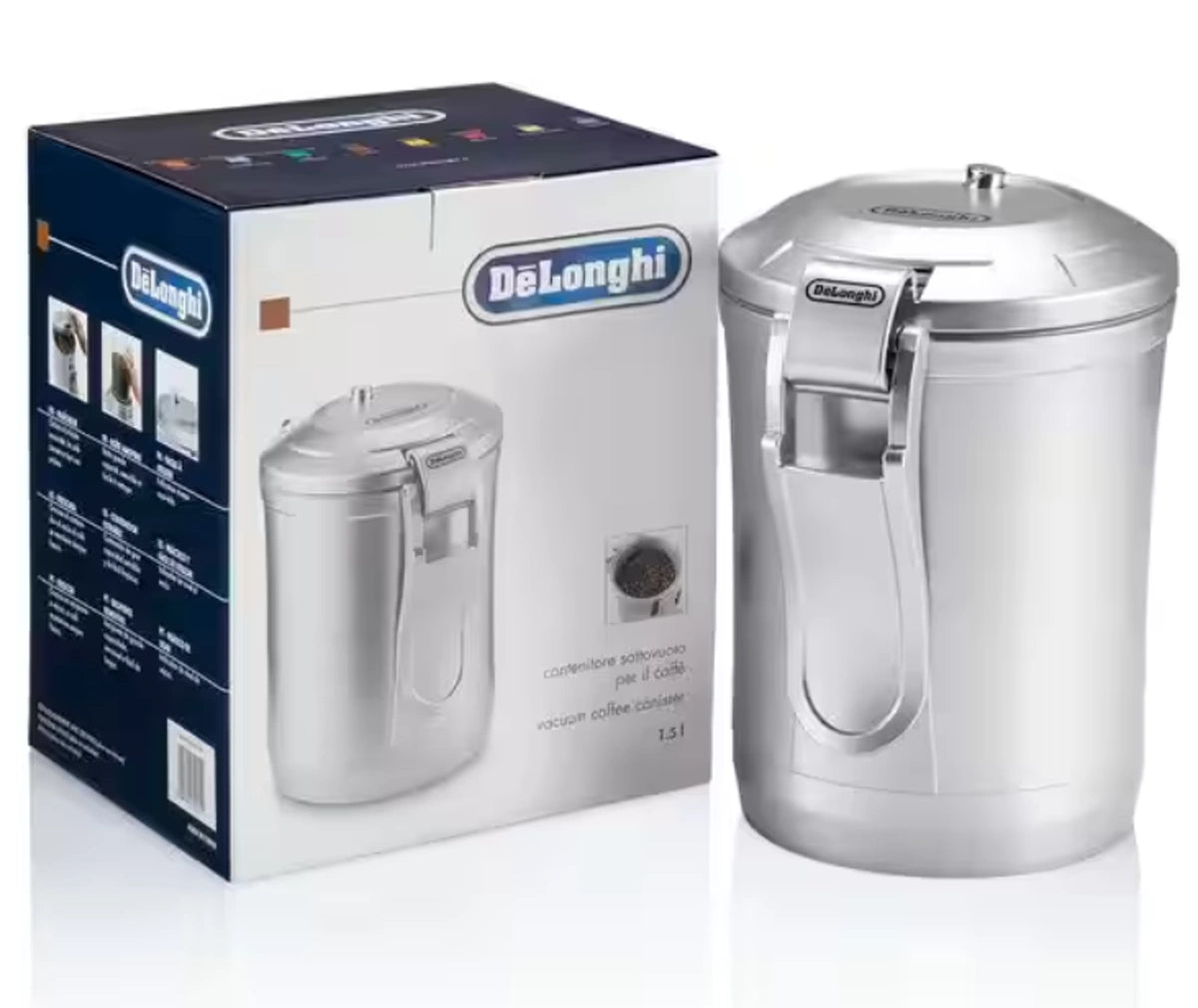 Delonghi Vacuum Coffee Canister 1.5-liter capacity