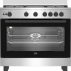 Beko 90 cm Gas Cooker 5 Burners Stainless Steel