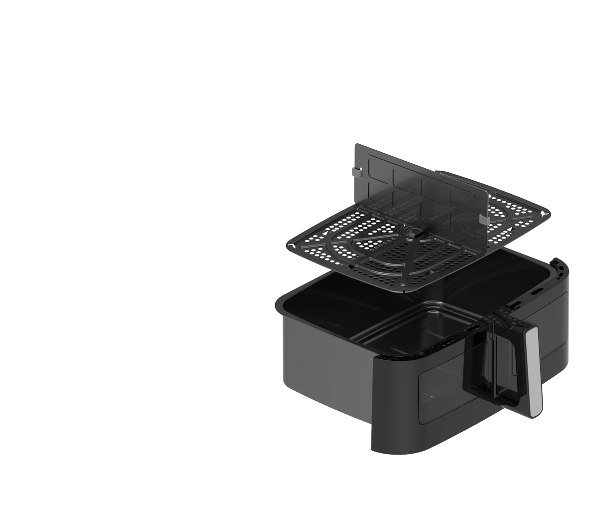 Sona 10L Air Fryer 2600W Black with Transparent Divider