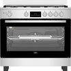 Beko Gas Cooker 90 cm 5 Burners Stainless Steel with Fan | BGGR11225GXA