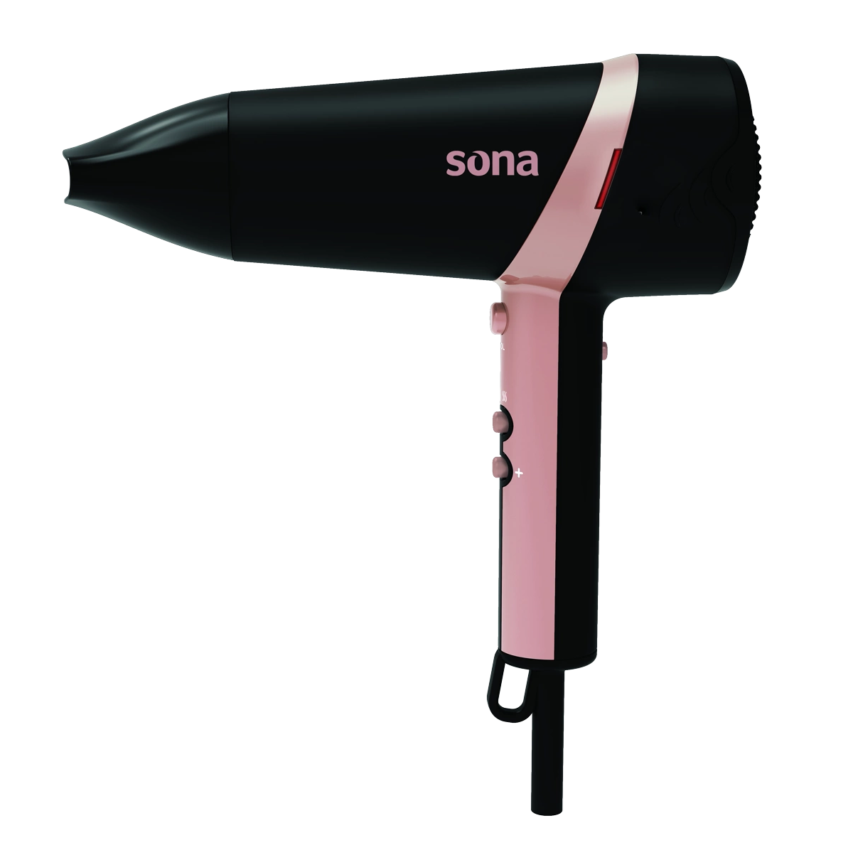 Sona Hair Dryer 2500W Quad Ionic Technology 16mm Concentrator Nozzle Black | SHD-965