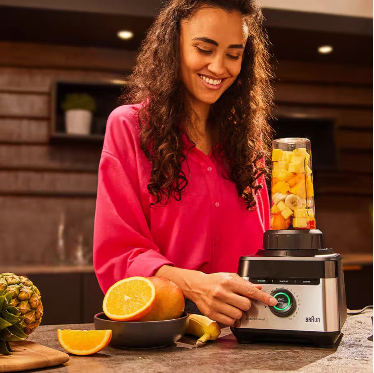 Braun PowerBlend 7 Blender 1400W 2L Glass 10 Speeds & Pulse iTextureControl – Black (JB7551BK)