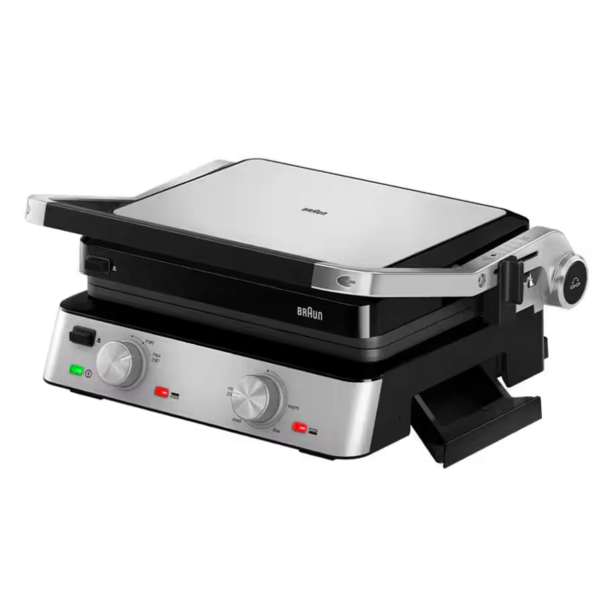 Braun MultiGrill 7 Contact Grill 2000W 3 Cooking Positions 230°C Non-Stick Removable Plates – Black & Stainless Steel (CG7020)