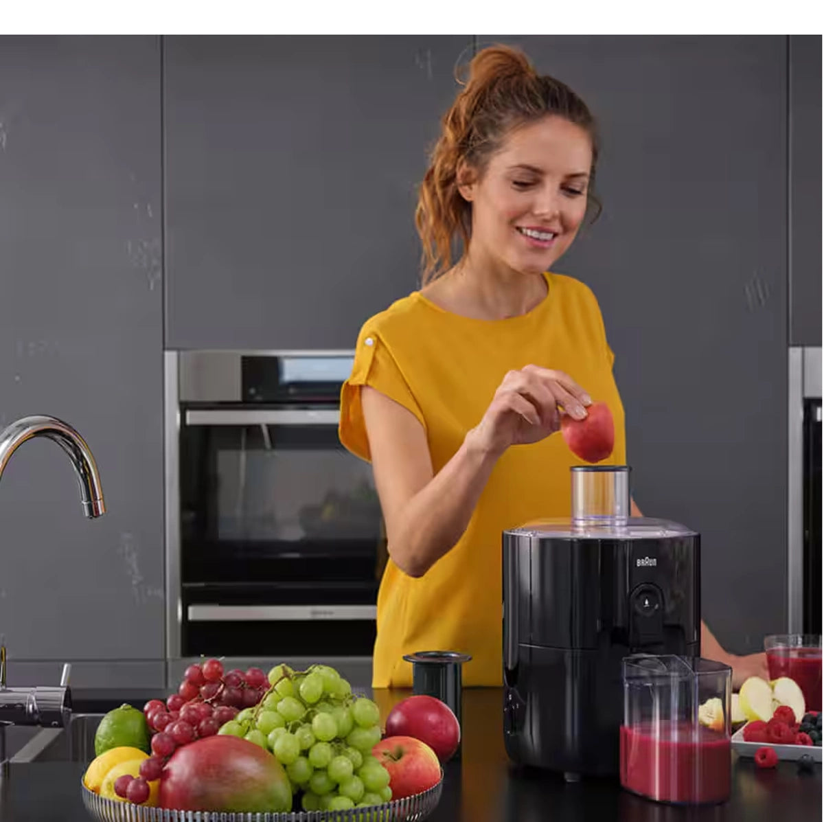 Braun PurEase Spin Juicer 600W 1.25L ColdXtract & FastXtract Technology – Black (SJ3100BK)